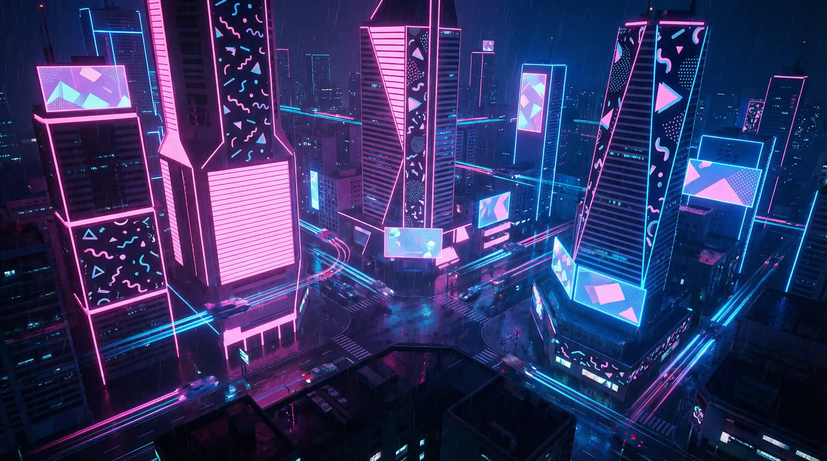 2026世界杯比分 赛博不夜城全景夜景